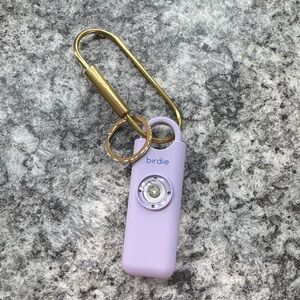 Birdies Safety Alarm in Soft Purple with Gold Clip